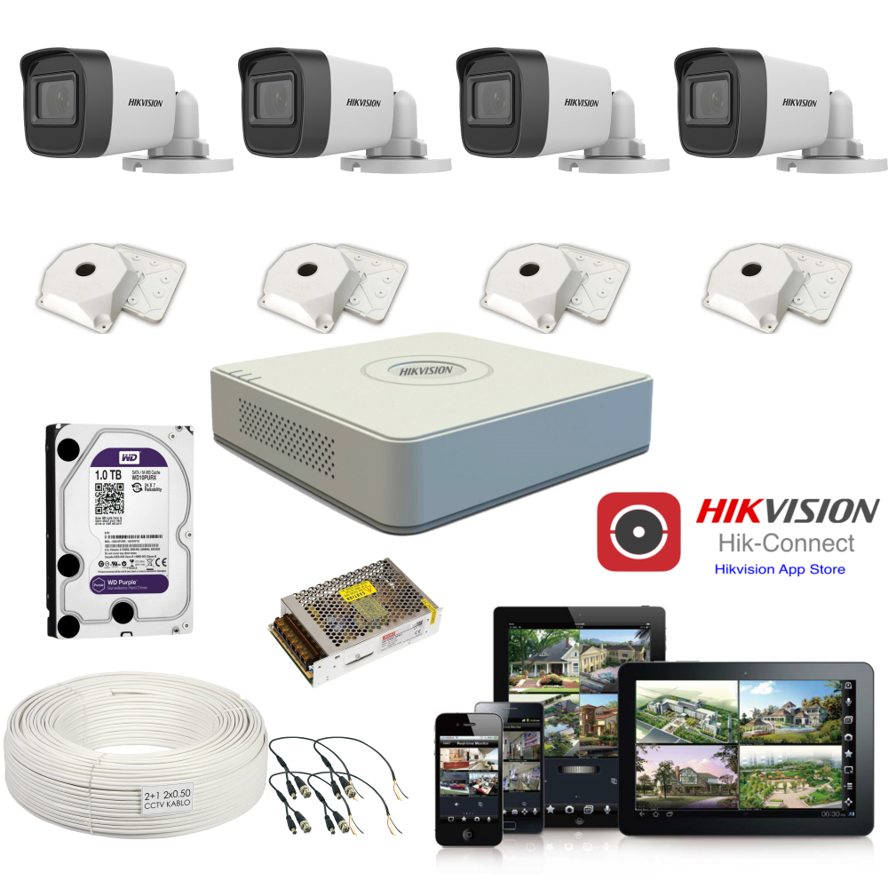 Hikvision 4 Dış Ortam Set